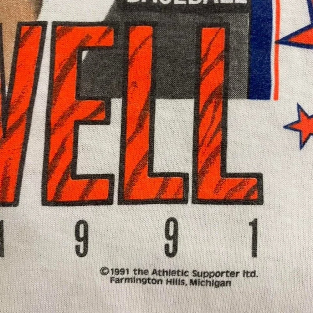 Vintage 1991 Detroit Tiger Ernie‎ Harrell Retirement T-Shirt MLB Screen Stars XL